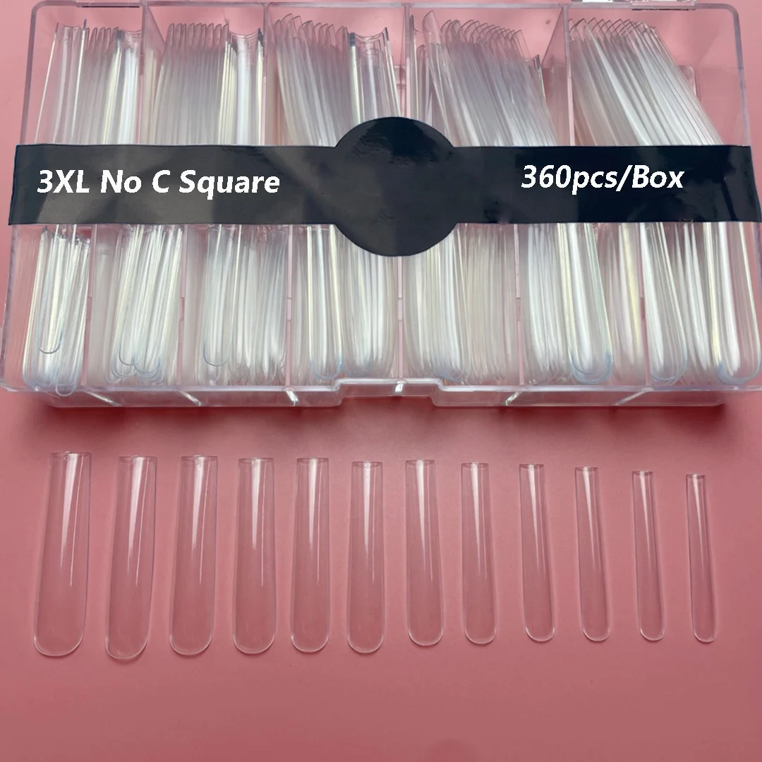 504pcs/Bag Nail Factory ABS Clear Natural False Nail Tips Full Cover French 3XL Square Nail Tips 
504pcs/Bag Nail Factory ABS Clear Natural False Nail Tips Full Cover French 3XL Square Nail Tips