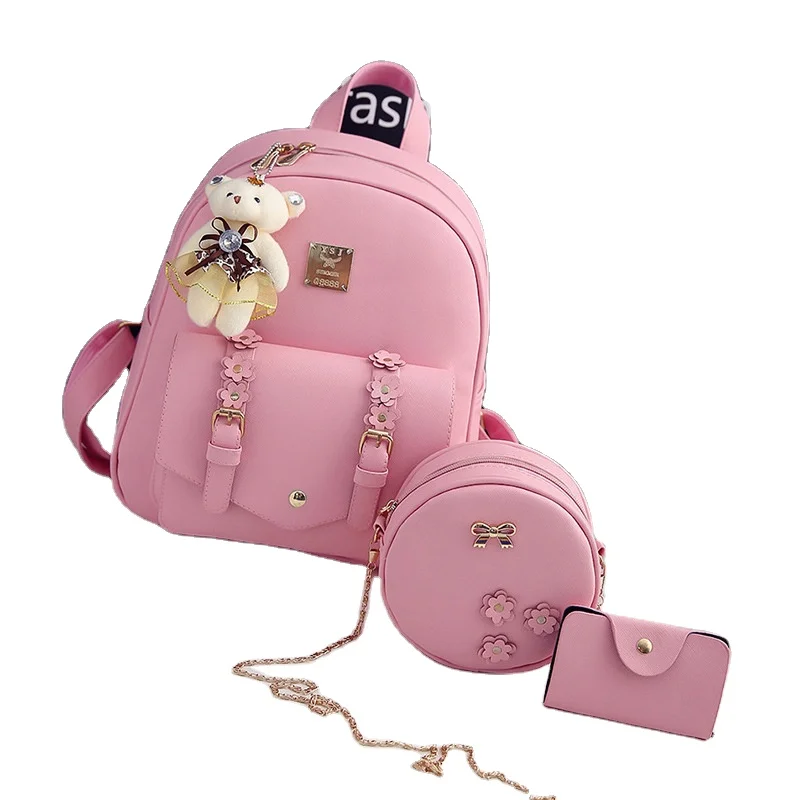Hot Selling Fashion Backpack Chains Crossbody Bags Purse Pu Leather School Bag 3pcs Set Backpacks For Women
Hot Selling Fashion Backpack Chains Crossbody Bags Purse Pu Leather School Bag 3pcs Set Backpacks For Women