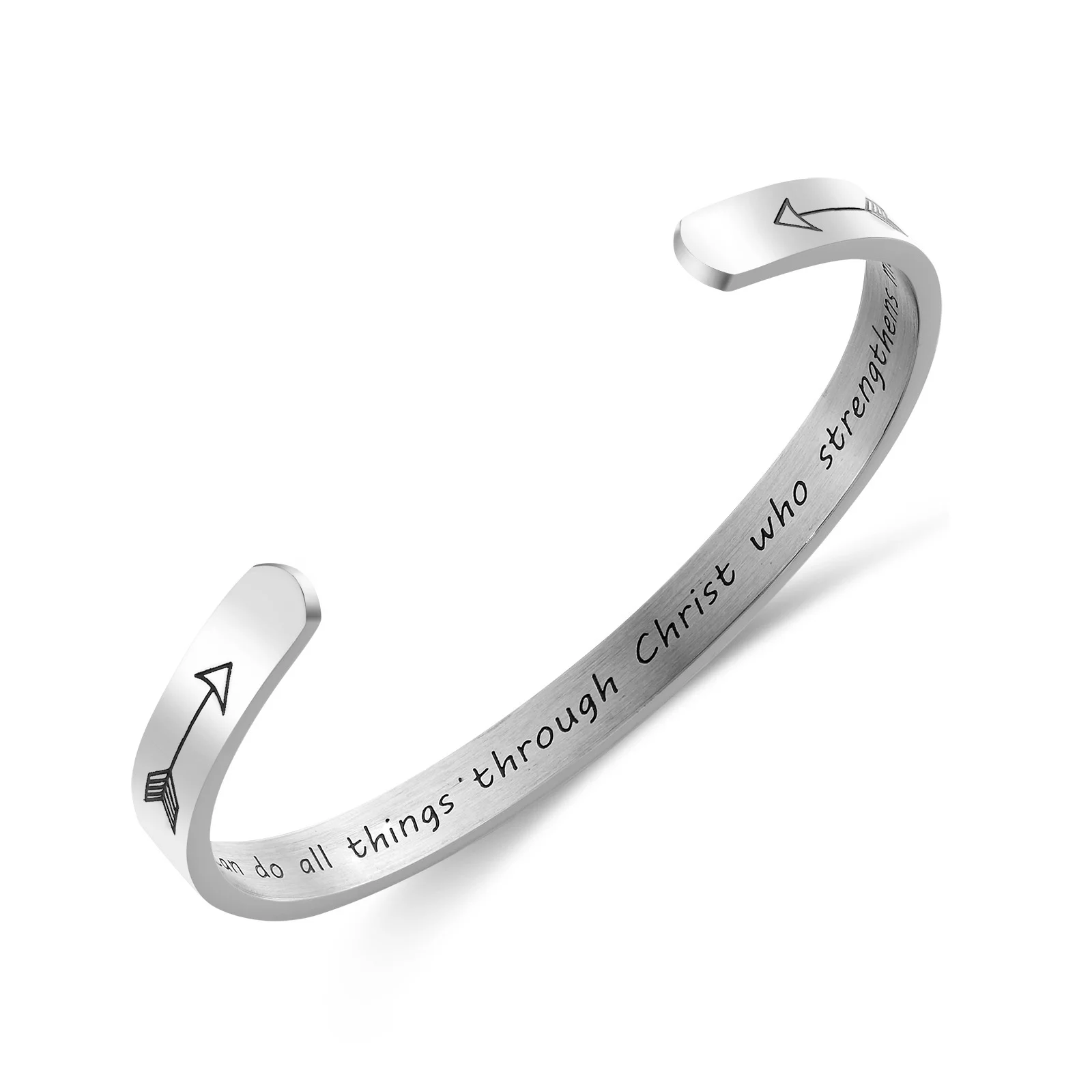 Customized stainless steel carving inspirational mantra cuff bracelet fashion man women Bangles, Steel color
Customized stainless steel carving inspirational mantra cuff bracelet fashion man women Bangles, Steel color