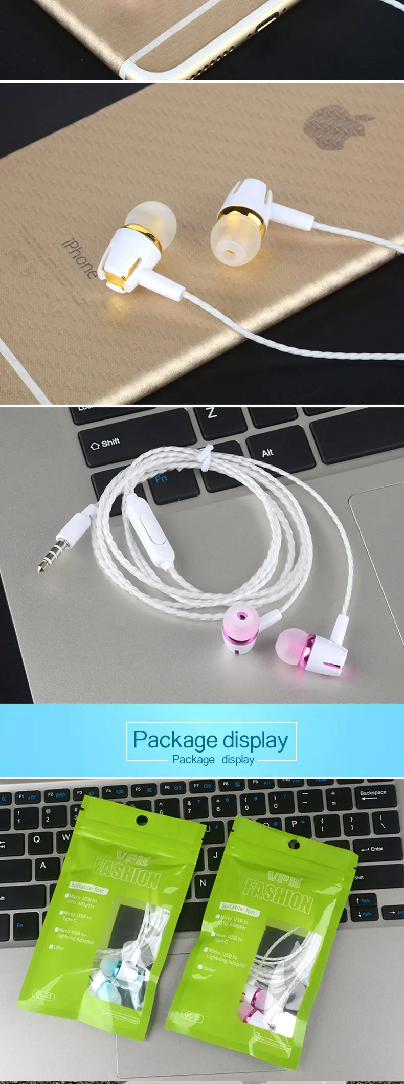 Golden Sky Mic 3.5Mm Jack Earpod Hand Free Earbuds For Iphone Earphone For Apple Headset Earpiece Wired And Wireless Earphone - ANKUX.COM