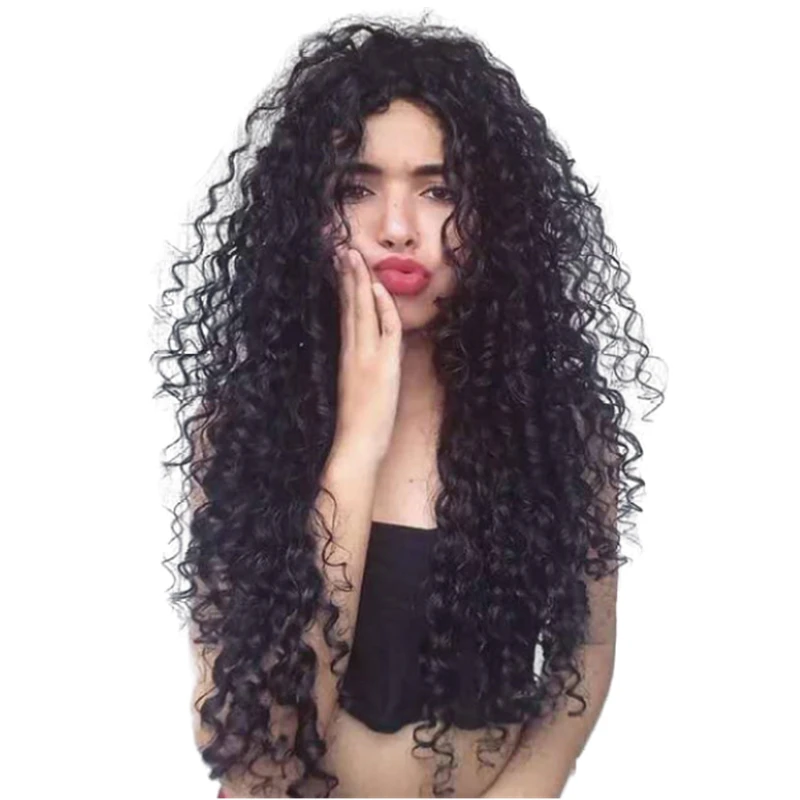 HOT selling 28inch 280g brown color high quality long kinky curly synthetic wigs
HOT selling 28inch 280g brown color high quality long kinky curly synthetic wigs