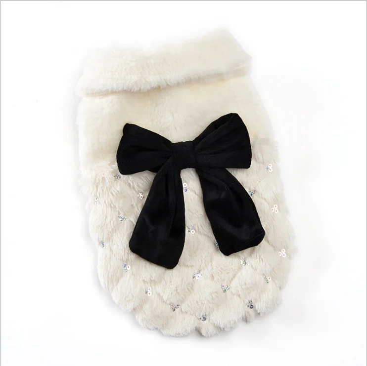 Cute Bow Dog Coat Fashion Warm Dog Clothes Autumn Winter Plush Thickened Dog Princess Dress, White
Cute Bow Dog Coat Fashion Warm Dog Clothes Autumn Winter Plush Thickened Dog Princess Dress, White