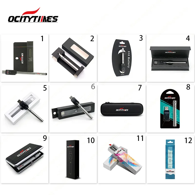 Ocitytimes S18-USB microusb vape battery preheat press voltage 510 vape pen battery