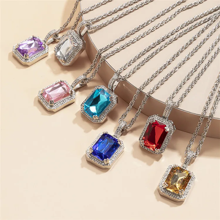 Flashing Diamond Sweater Necklace Ins Trendy Wild Stainless Steel Chain Square Gemstone Necklace, Picture shows
Flashing Diamond Sweater Necklace Ins Trendy Wild Stainless Steel Chain Square Gemstone Necklace, Picture shows