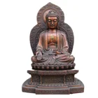 Religious craft casting life-size bronze gold sculpture Gautama Buddha statue