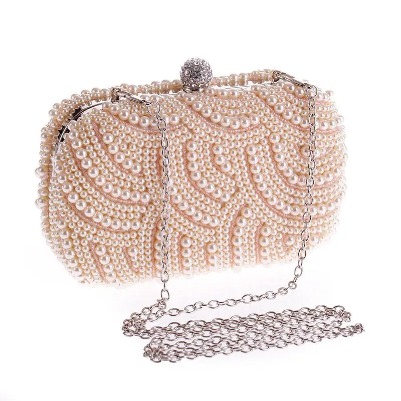 Hot sell women luxury beaded clutch evening bag fashion Pearl party purse ladies handmade bead bags with Short and Long Chain
Hot sell women luxury beaded clutch evening bag fashion Pearl party purse ladies handmade bead bags with Short and Long Chain