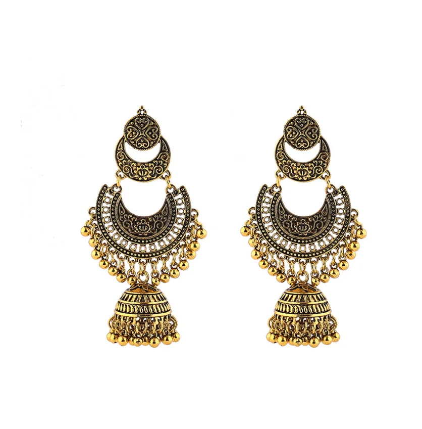 2022 New Arrivals Newest Design Women'S Fashion Earrings India Jhumka Bell Earrings 
2022 New Arrivals Newest Design Women'S Fashion Earrings India Jhumka Bell Earrings