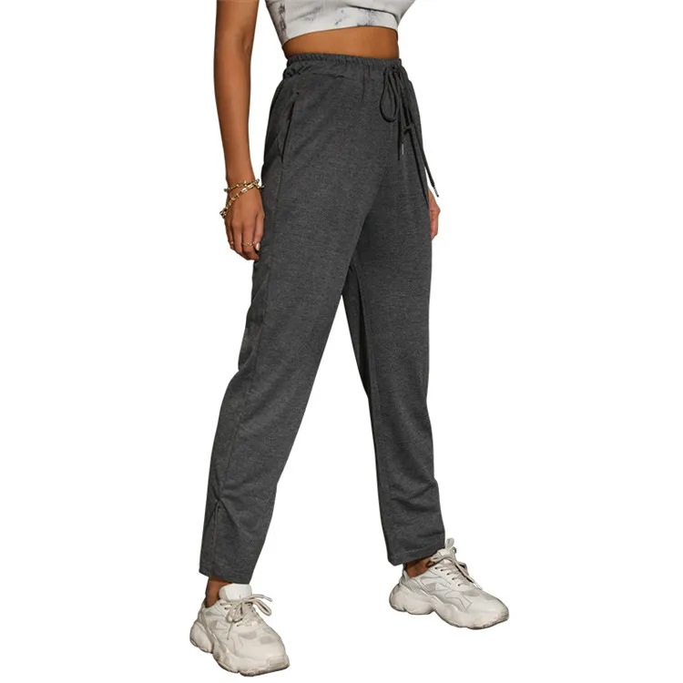 Spring new high waist trousers pure color lace elastic straight leg casual women jogger pants
Spring new high waist trousers pure color lace elastic straight leg casual women jogger pants