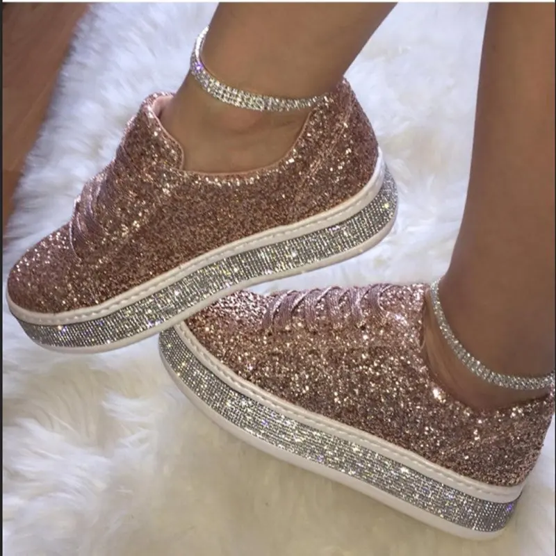 Spring Autumn Women Sneaker Black Platform Shoes Fashion Casual Breathable Crystal Bling Lace Up Sport Shoes sports shoes
Spring Autumn Women Sneaker Black Platform Shoes Fashion Casual Breathable Crystal Bling Lace Up Sport Shoes sports shoes