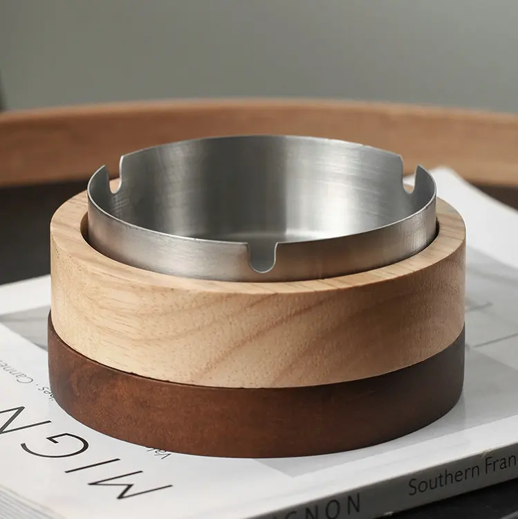 Modern home decoration products stainless steel ashtray body wood color matching ashtray
Modern home decoration products stainless steel ashtray body wood color matching ashtray