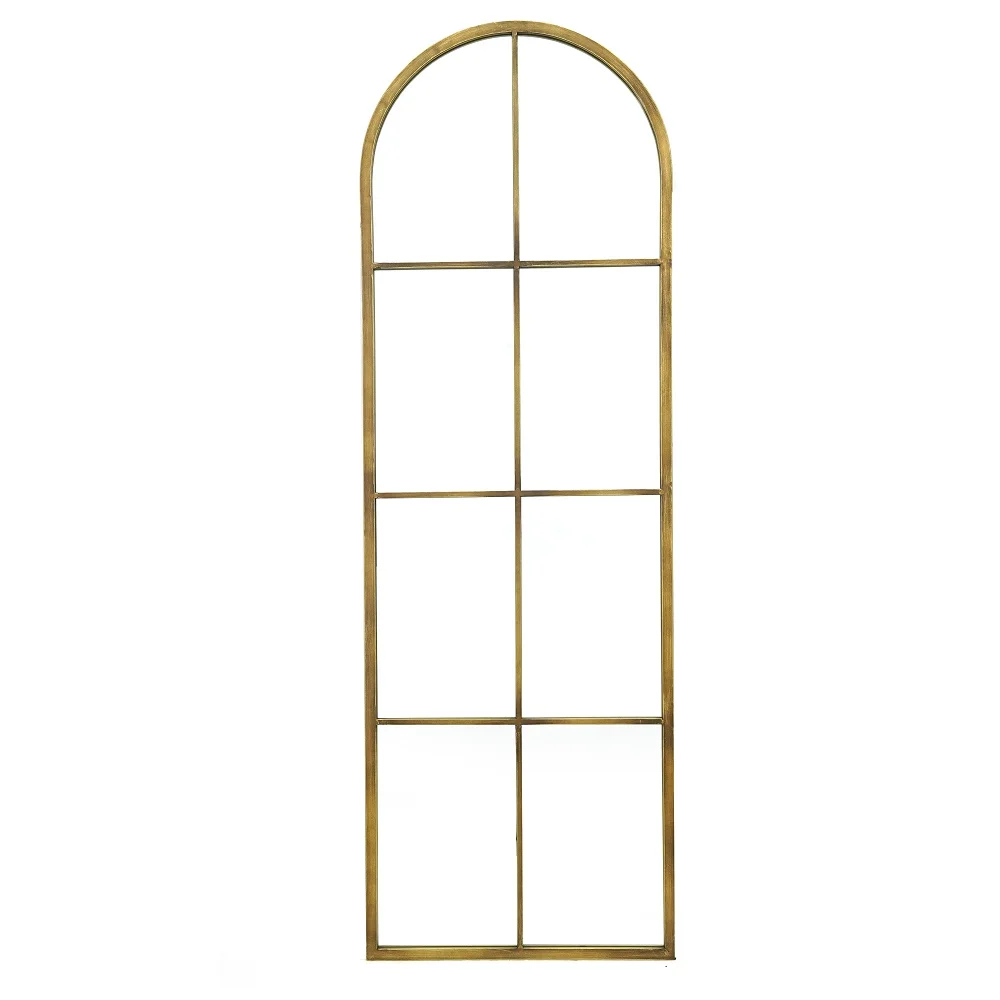Arched window mirror gold wall mounted metal frame mirror decorative for living room Amazon hot sales, Customized
Arched window mirror gold wall mounted metal frame mirror decorative for living room Amazon hot sales, Customized