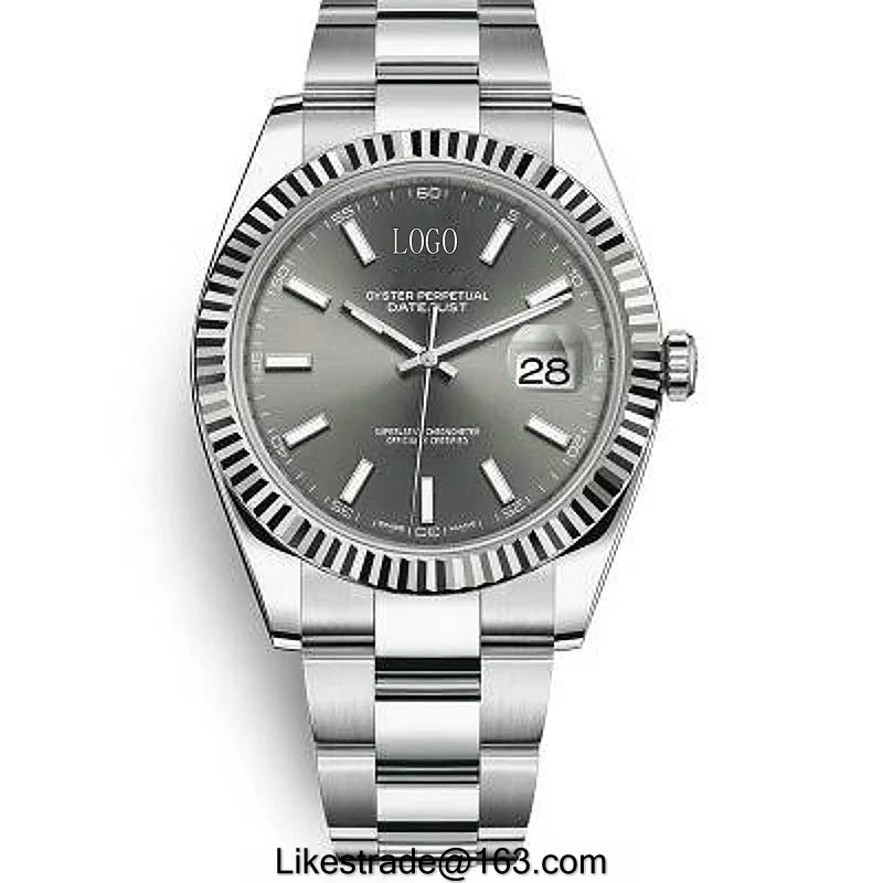 Top Quality Logbook Series 41mm Diameter Stainless Steel Plated Super Waterproof Crystal Glass Diamond Gray Men Mechanical Watch
Top Quality Logbook Series 41mm Diameter Stainless Steel Plated Super Waterproof Crystal Glass Diamond Gray Men Mechanical Watch