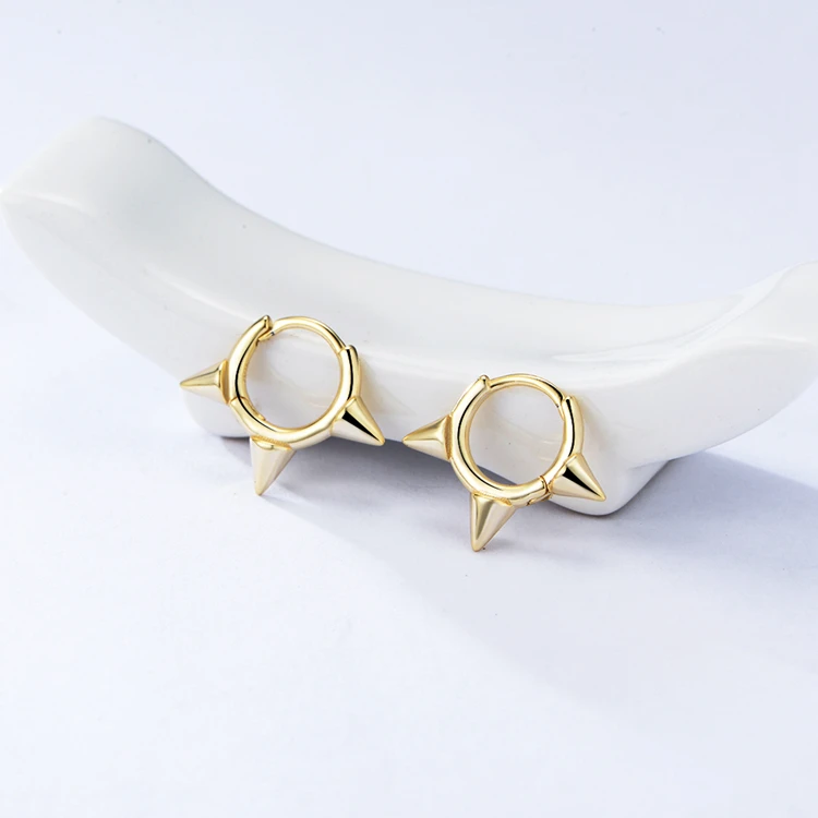 Peishang 925 Sterling Silver Hips Hop Jewelry women Gold Plated Hoops Spike Earrings
Peishang 925 Sterling Silver Hips Hop Jewelry women Gold Plated Hoops Spike Earrings