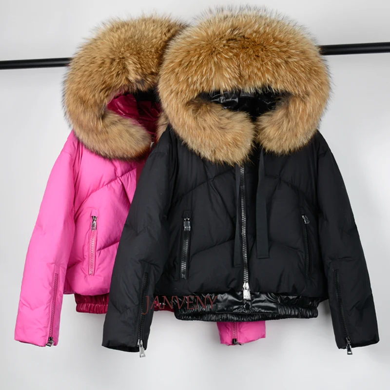 JANVENY New Arrival Breathable Women Water Repellent Windproof Winter Duck Down Puffer Coat With Real Fur Collar
JANVENY New Arrival Breathable Women Water Repellent Windproof Winter Duck Down Puffer Coat With Real Fur Collar