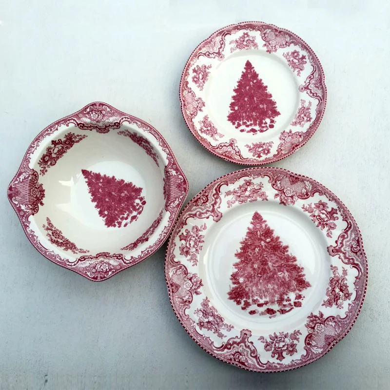 Wholesale Christmas tableware Christmas tree plates creative irregular household porcelain dishes
Wholesale Christmas tableware Christmas tree plates creative irregular household porcelain dishes