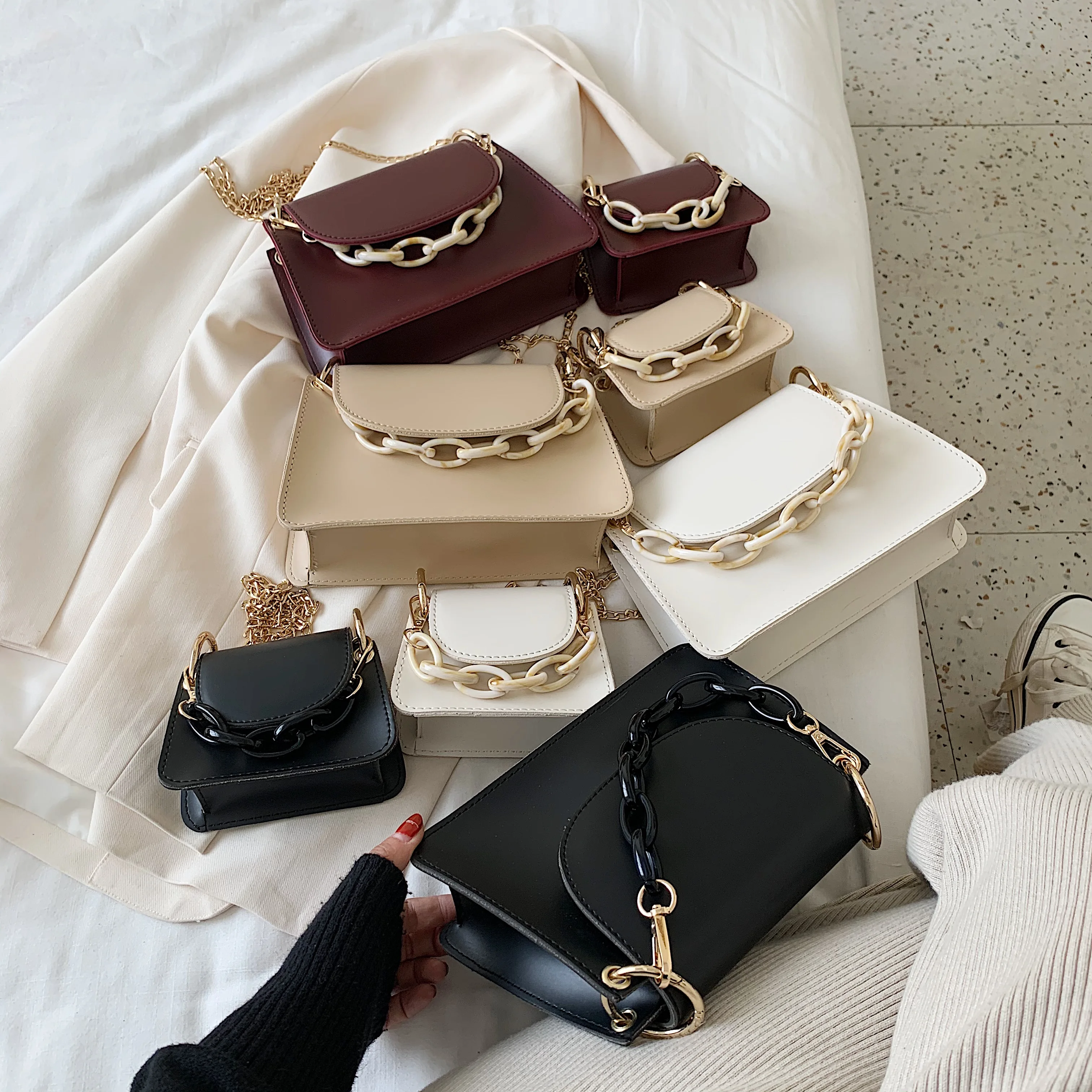 Mini Leather Shoulder Messenger Bags For Women Fashion Chain Design Shoulder Handbags Female Crossbody Bag, As photo
Mini Leather Shoulder Messenger Bags For Women Fashion Chain Design Shoulder Handbags Female Crossbody Bag, As photo