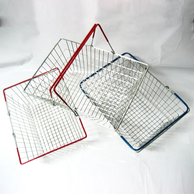 shunhong customized metal wire mesh shopping basket in