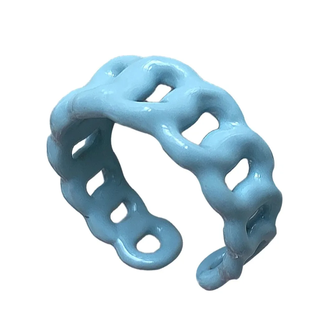 Simple Blue Color Dropping Oil Star Open Rings Anillo Azul Fadeless Hollow Chain Shaped Star Band Rings For Ladies
Simple Blue Color Dropping Oil Star Open Rings Anillo Azul Fadeless Hollow Chain Shaped Star Band Rings For Ladies
