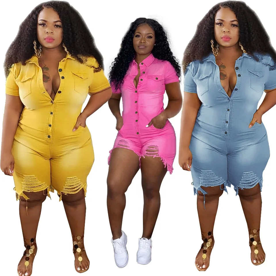 KX-A3249 Low MOQ ladies jumpsuit romper plus size denim jumpsuit short sleeve hollow out jean rompers short womens
KX-A3249 Low MOQ ladies jumpsuit romper plus size denim jumpsuit short sleeve hollow out jean rompers short womens