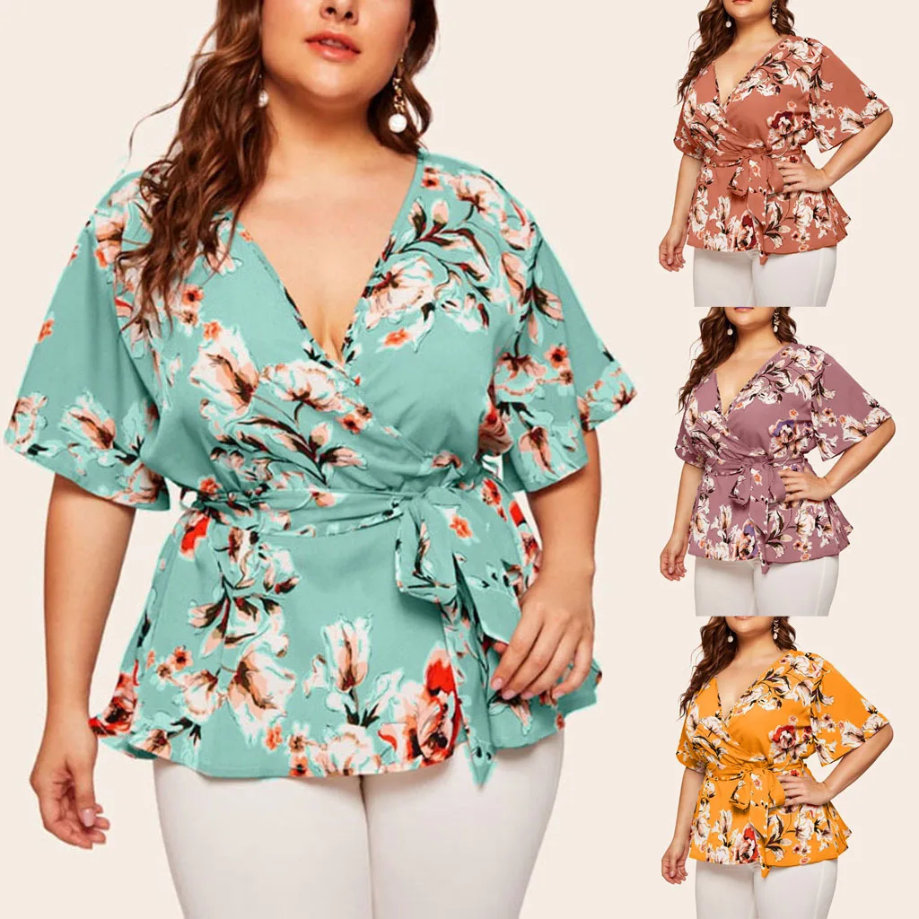 2022 Large Size V neck shirt Tight Waist Chiffon Fabric Top Express Floral Print Fashion Mexico Women Blouses & Shirts
2022 Large Size V neck shirt Tight Waist Chiffon Fabric Top Express Floral Print Fashion Mexico Women Blouses & Shirts