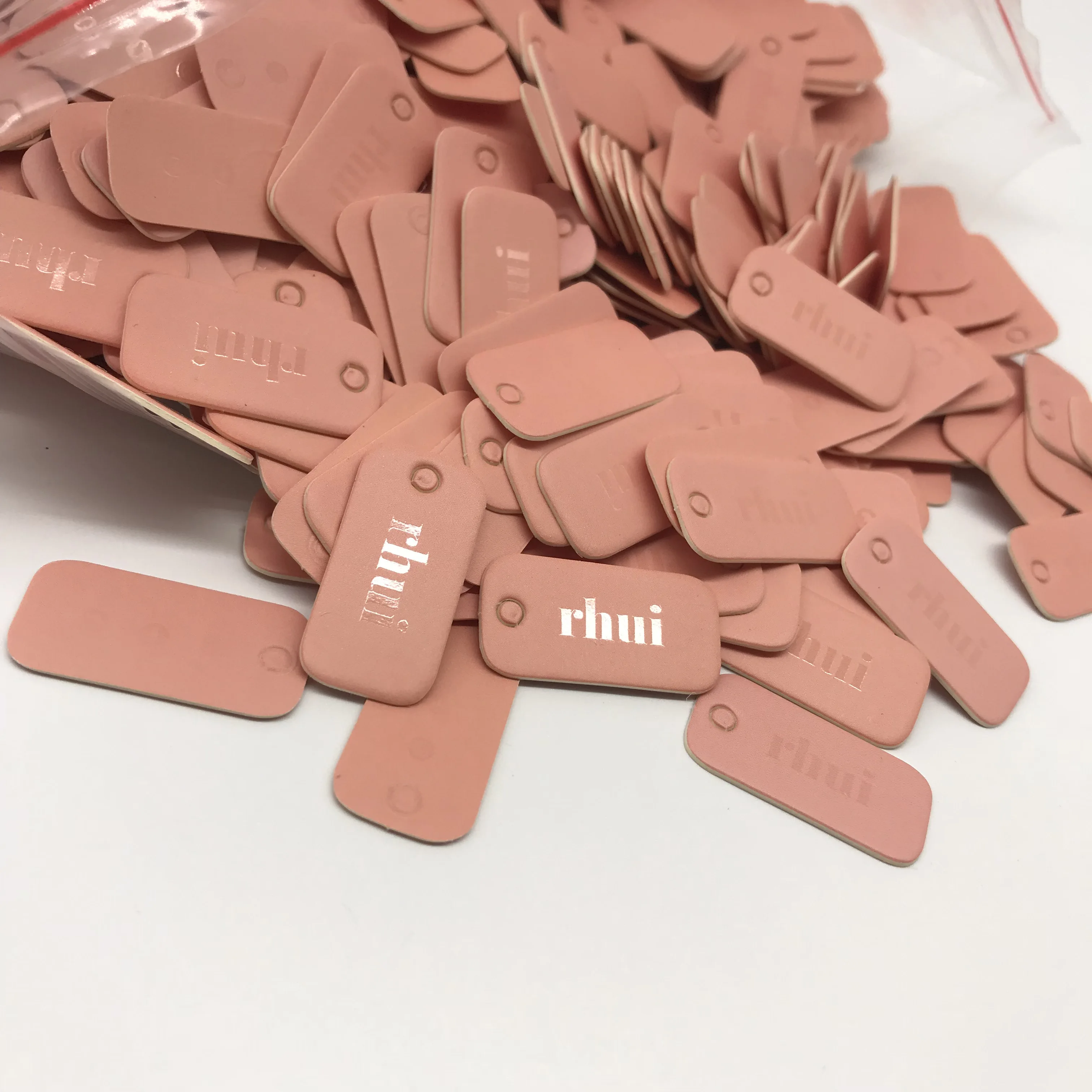 Custom mini pink brand LOGO label UV printing jewelry children's clothing tag, White, black, blue, red or custom color
Custom mini pink brand LOGO label UV printing jewelry children's clothing tag, White, black, blue, red or custom color