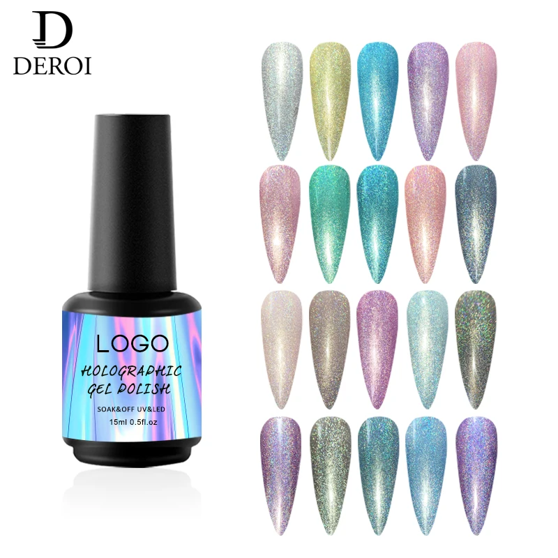 High Quality Luxurious Color Holographic Gel Polish Easy Soak Off UV LED Nail Gel Polish For Nail Art
High Quality Luxurious Color Holographic Gel Polish Easy Soak Off UV LED Nail Gel Polish For Nail Art