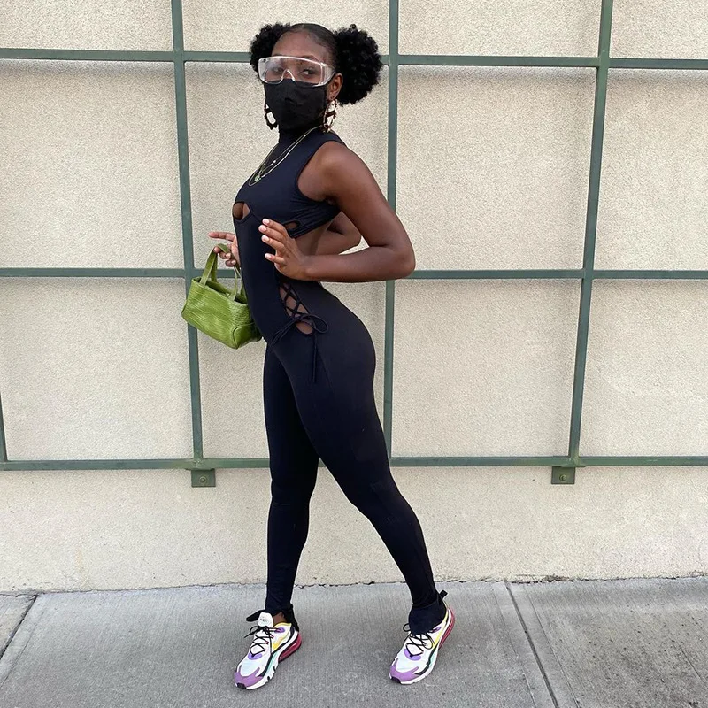 2021 Ladies Sexy Clubwear Jumpsuit Black Sleeveless Bandage Backless Jumpsuit for Women
2021 Ladies Sexy Clubwear Jumpsuit Black Sleeveless Bandage Backless Jumpsuit for Women