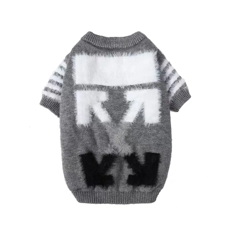 Grey furry dog warm sweater thick letter pattern round neck pet pullover sweater, Gray
Grey furry dog warm sweater thick letter pattern round neck pet pullover sweater, Gray