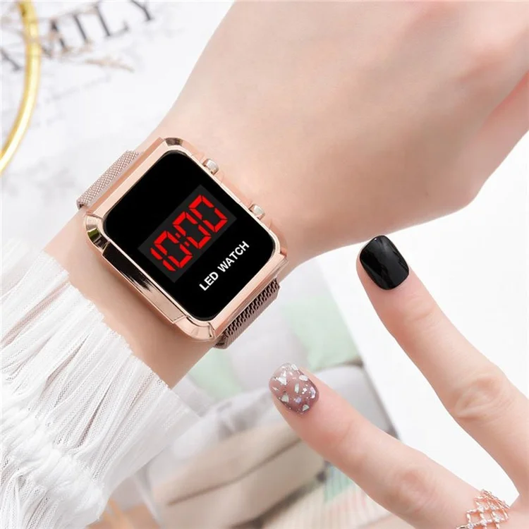 LED Fashion Women Magnet Buckle Watches Luxury Mesh Band Wristwatches Casual Magnetic Woman 2021, Picture
LED Fashion Women Magnet Buckle Watches Luxury Mesh Band Wristwatches Casual Magnetic Woman 2021, Picture