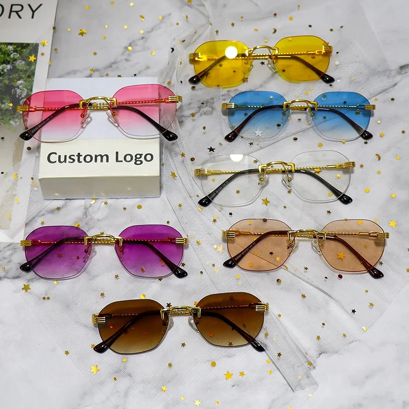2022 New Metal Rimless Designer Sunglasses Men Women Street Small Fashionable Gradient Multicolor Brand Wholesale Sunglasses, 9 colors
2022 New Metal Rimless Designer Sunglasses Men Women Street Small Fashionable Gradient Multicolor Brand Wholesale Sunglasses, 9 colors