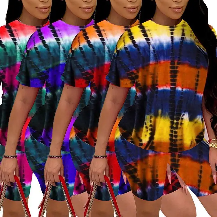 FONDPINK 2021 Fashion Summer T Shirt And Pants Tracksuits Tie Dye Casual 2 piece Short set Women Clothing
FONDPINK 2021 Fashion Summer T Shirt And Pants Tracksuits Tie Dye Casual 2 piece Short set Women Clothing