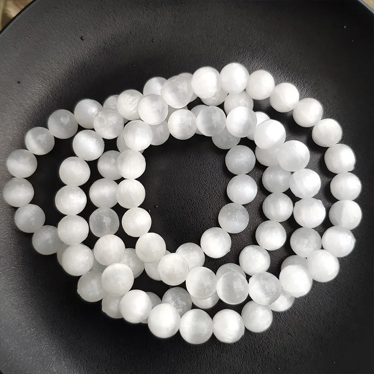 Natural Jewelry Selenite Stone Beads Healing 8mm Round Bracelet Men and Women Giving Presents and Self use
Natural Jewelry Selenite Stone Beads Healing 8mm Round Bracelet Men and Women Giving Presents and Self use