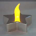 Party decoration High Quality Evermore Holiday Decorative Silver Star Shape Flameless Led Candle Lights