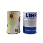 Tin money box Use oil drum shape metal round storage tin box for packing
