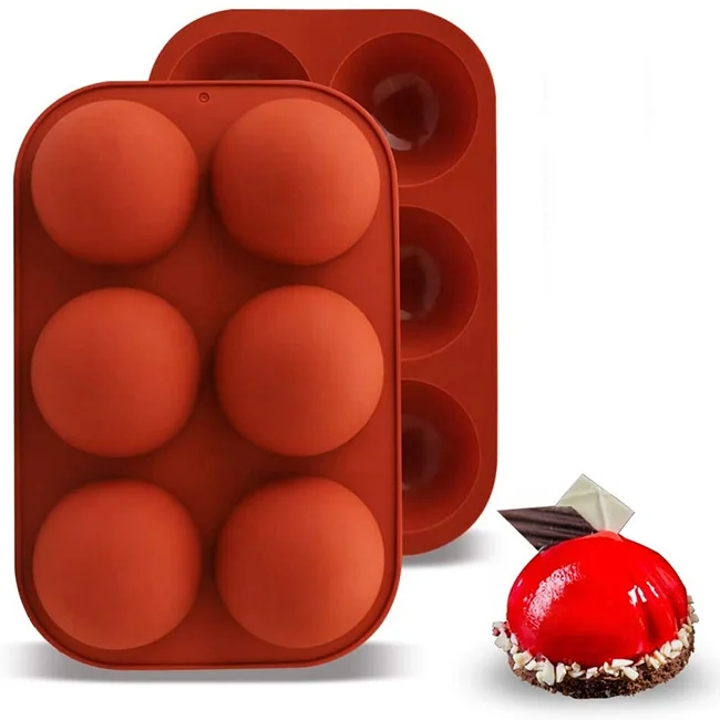 2021 Wholesale 6 Holes Semi Shpere Chocolate Bomb Jelly Baking Silicone Cake Molds, Red-browm/blue/light blue
2021 Wholesale 6 Holes Semi Shpere Chocolate Bomb Jelly Baking Silicone Cake Molds, Red-browm/blue/light blue