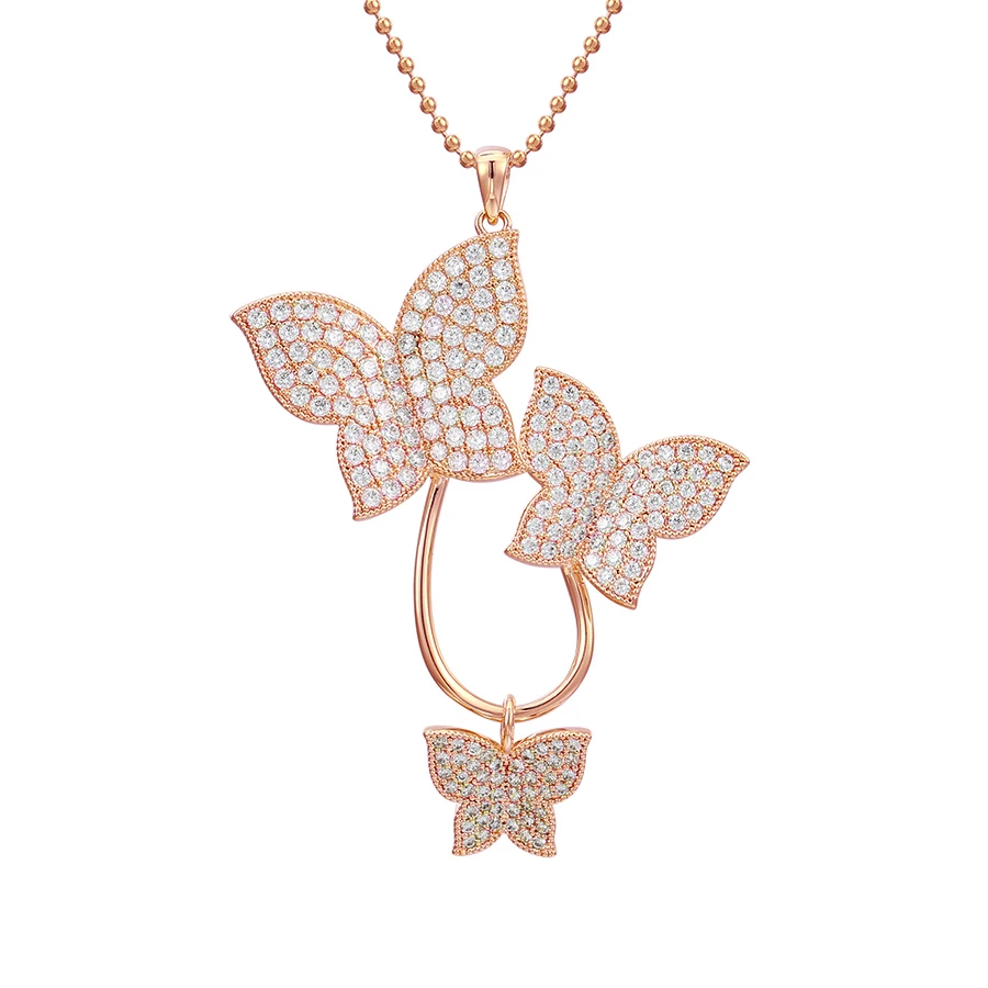 YMnecklace-01103 Xuping fashion jewelry rose gold color butterfly shape sweater pendant chain necklace for women
YMnecklace-01103 Xuping fashion jewelry rose gold color butterfly shape sweater pendant chain necklace for women