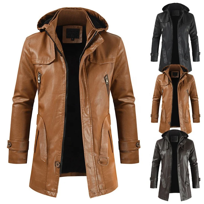Men's Casual Fashion PU Leather Jacket Hooded Slim Youth Men's Motorcycle Leather Jacket, Pictures
Men's Casual Fashion PU Leather Jacket Hooded Slim Youth Men's Motorcycle Leather Jacket, Pictures