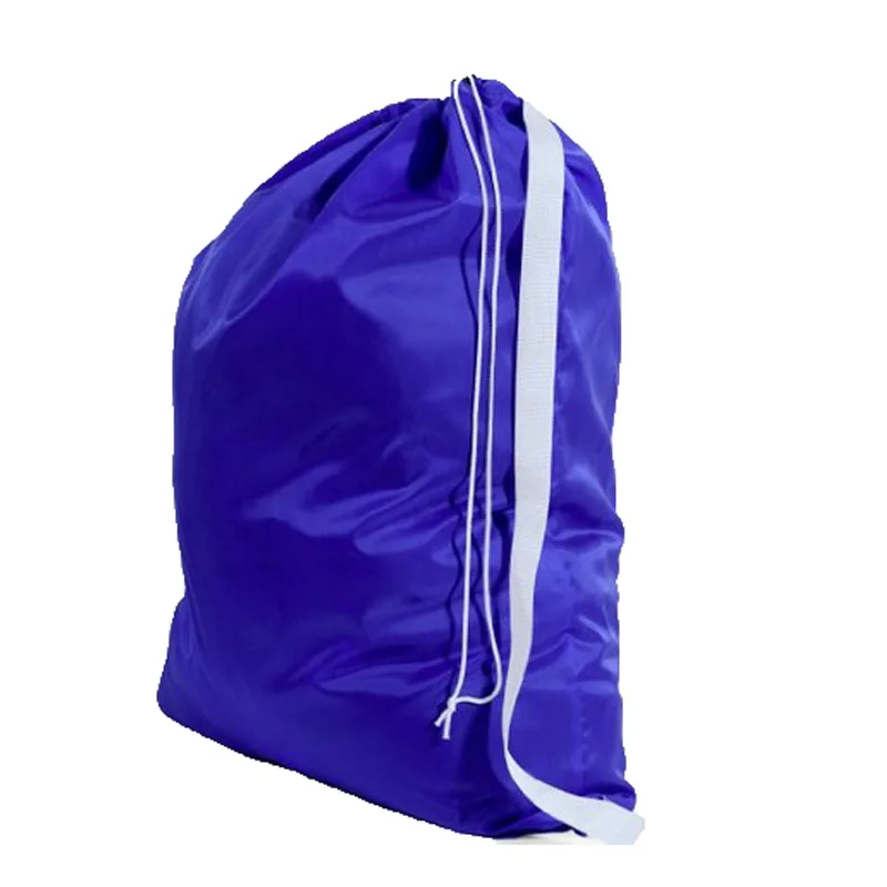 Wholesale custom oversize durable reusable nylon drawstring laundry bags polyester laundry bag for hotel