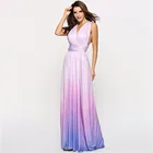 2019 Crossed Backless Sexy Bandage Gradient Skirt Dress for Party