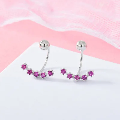 Hotsale High Quality 18k Gold Plated Sterling Silver Stud Earring Red Crystal Diamond 925 Silver Star Earring For Women
Hotsale High Quality 18k Gold Plated Sterling Silver Stud Earring Red Crystal Diamond 925 Silver Star Earring For Women