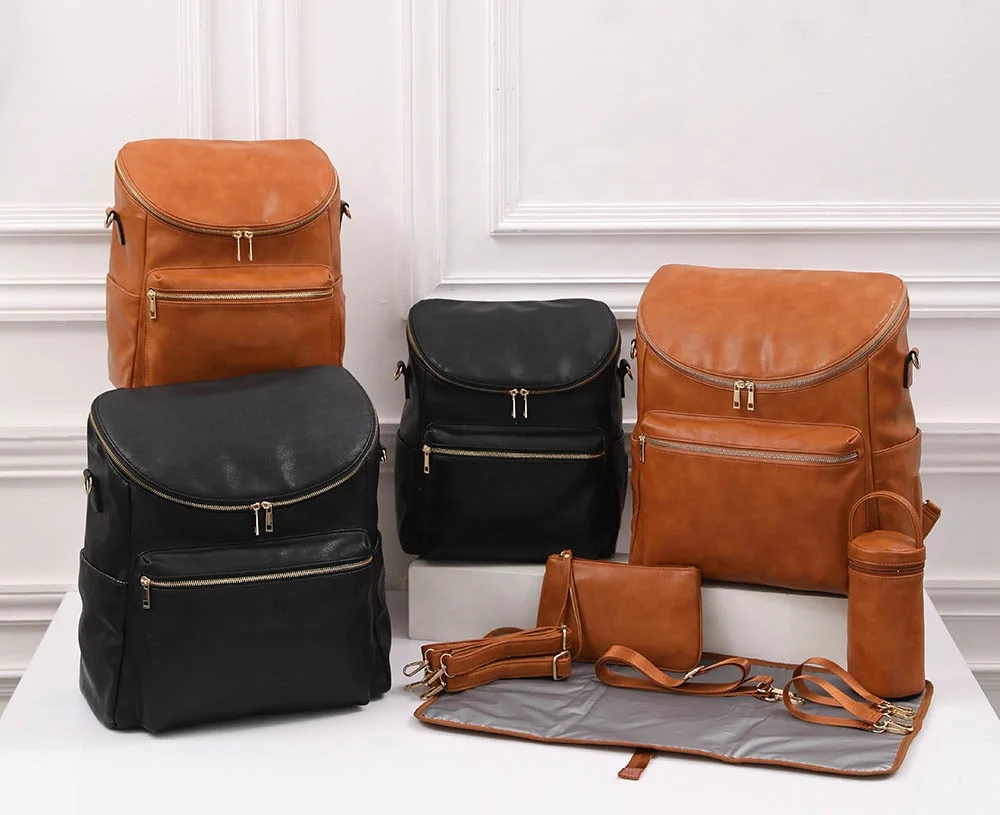 premium pu leather diaper bag backpack,multifunction diaper backpack with insulated pouch,changing pad for mom
premium pu leather diaper bag backpack,multifunction diaper backpack with insulated pouch,changing pad for mom