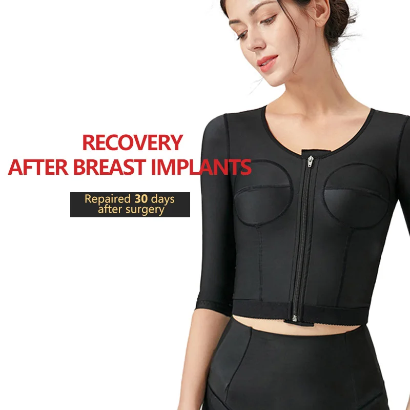 Liposuction medical tops seamless compression shapewear body shaper women for breast arm, Skin, black
Liposuction medical tops seamless compression shapewear body shaper women for breast arm, Skin, black