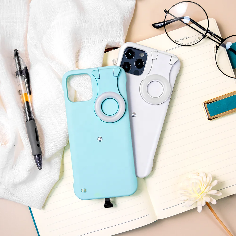 Ring led light phone case protect eyes light smart phone covers adjustable color mobile phone bags & cases, White, blue
Ring led light phone case protect eyes light smart phone covers adjustable color mobile phone bags & cases, White, blue