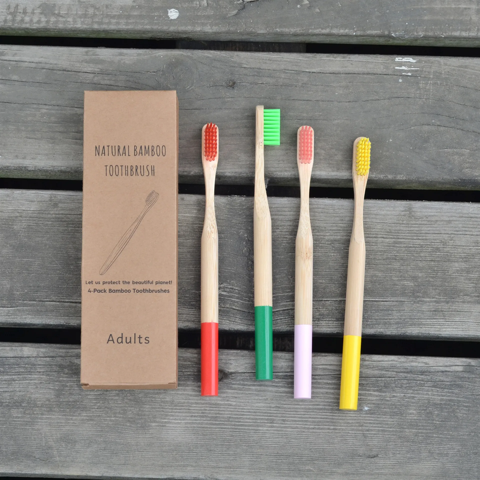 Wholesale Toothbrush Biodegradable Eco Friendly 4 Pcs 10 Pcs Adult Colorful Bamboo Toothbrush Set For Custom Logo, Customized color
Wholesale Toothbrush Biodegradable Eco Friendly 4 Pcs 10 Pcs Adult Colorful Bamboo Toothbrush Set For Custom Logo, Customized color
