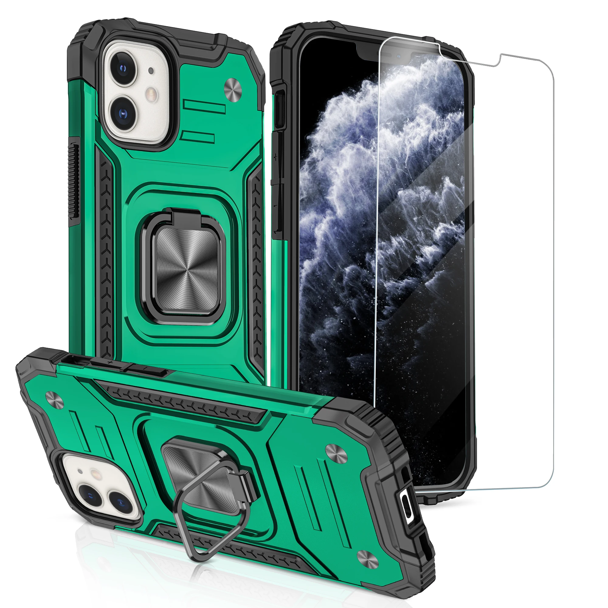 New 3 in 1 TPU PC case with screen protector 360 full cover shockproof mobile phone case for Iphone 12 mini/pro, 7 colors
New 3 in 1 TPU PC case with screen protector 360 full cover shockproof mobile phone case for Iphone 12 mini/pro, 7 colors