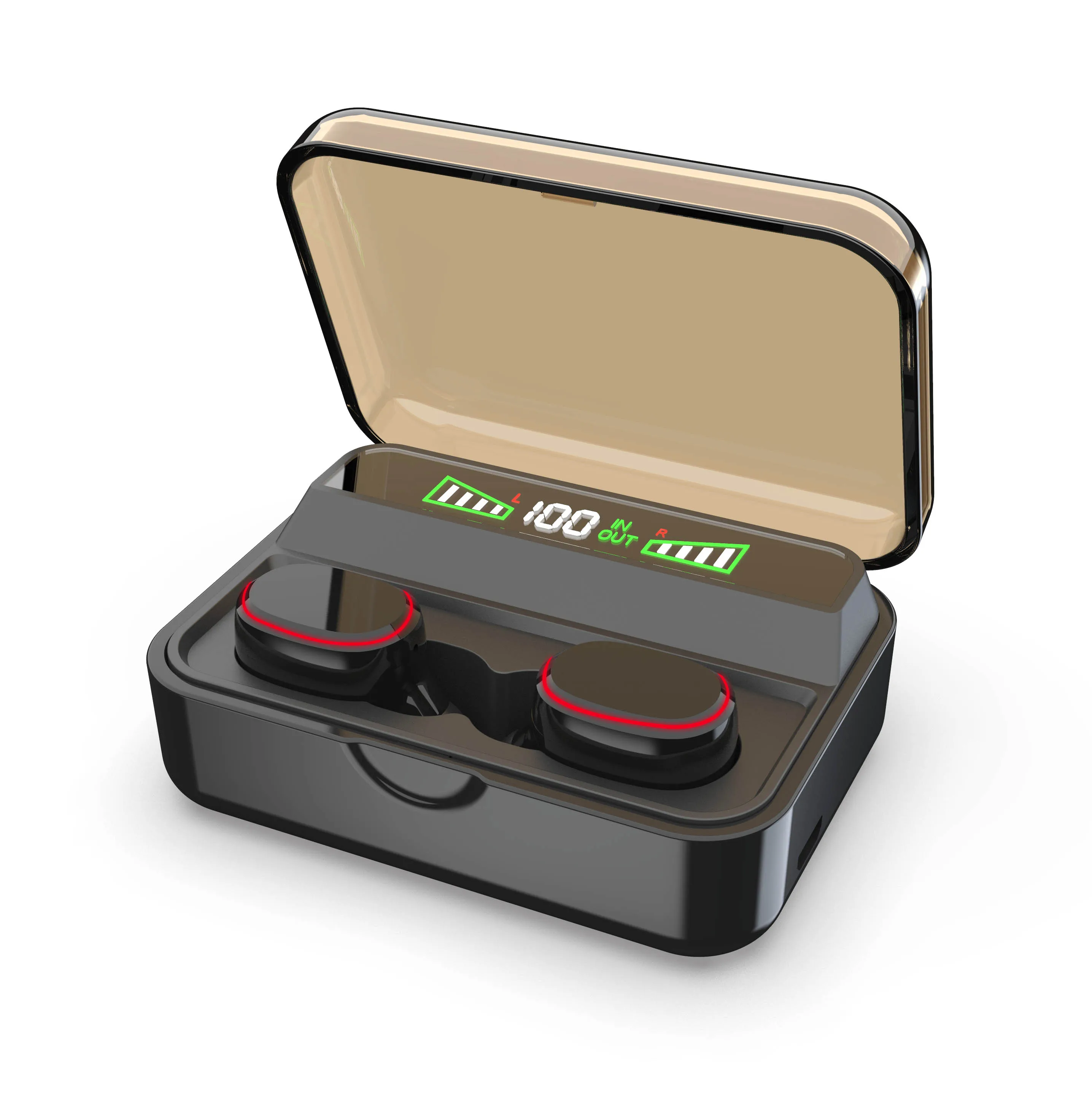 H02-S590B-E-TWS BT Wireless LED Display 1800mAh Battery Touch Headphone Ear buds Earphone Headset, Black
H02-S590B-E-TWS BT Wireless LED Display 1800mAh Battery Touch Headphone Ear buds Earphone Headset, Black
