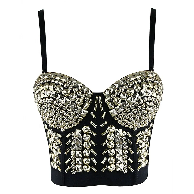 Steampunk Corset Sexy Gothic Women Push Up Bra Bustiers CropTop Corsage Sliver Rhinestone Sexy Lingerie Bras Rivets Bodice, Gold,sr
Steampunk Corset Sexy Gothic Women Push Up Bra Bustiers CropTop Corsage Sliver Rhinestone Sexy Lingerie Bras Rivets Bodice, Gold,sr