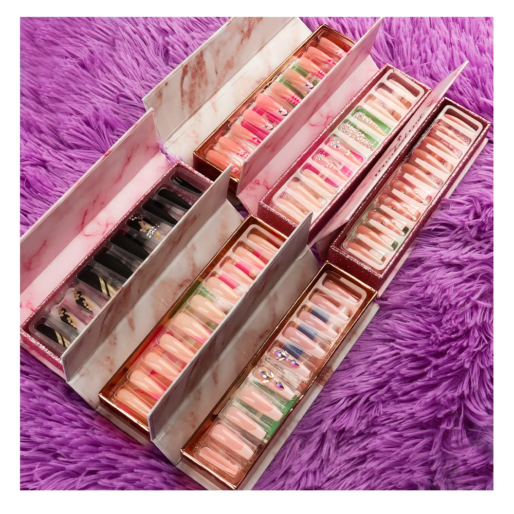 Wholesale Long Coffin Press On Artificial Custom Luxury Colorful French tips False Nails Press On Nails
Wholesale Long Coffin Press On Artificial Custom Luxury Colorful French tips False Nails Press On Nails