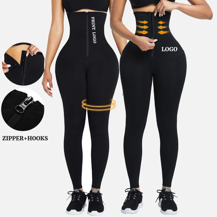 Custom Logo High Waist Compression Zipper Sports Corset Leggings Waist Trainer Women Leggings, Shown
Custom Logo High Waist Compression Zipper Sports Corset Leggings Waist Trainer Women Leggings, Shown