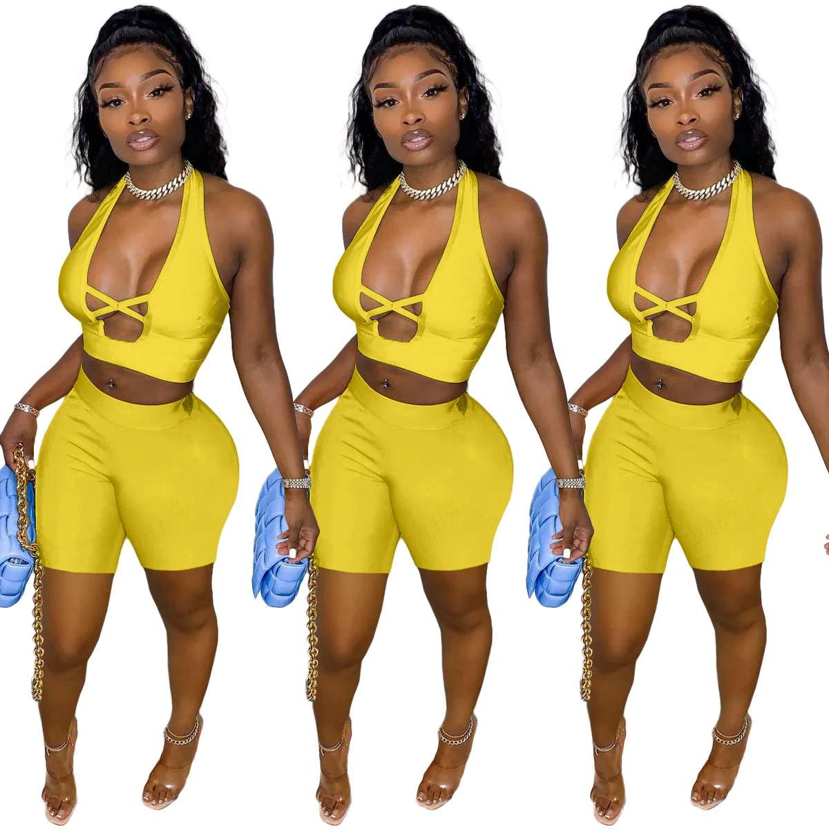QM7026 Summer two piece sets for women 2021 Solid color sexy cross hollow crop top jogger womans two piece sets
QM7026 Summer two piece sets for women 2021 Solid color sexy cross hollow crop top jogger womans two piece sets